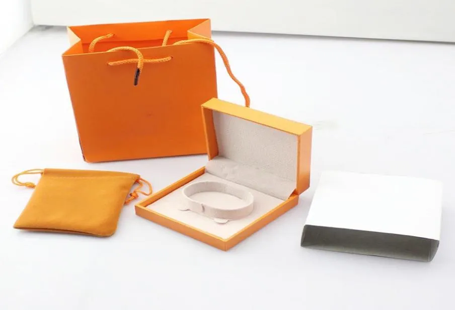 Fashion Jewely Box Whole H Jewelry Orange Highgrade Armband Armband Halsband Set Packaging Gift3134287