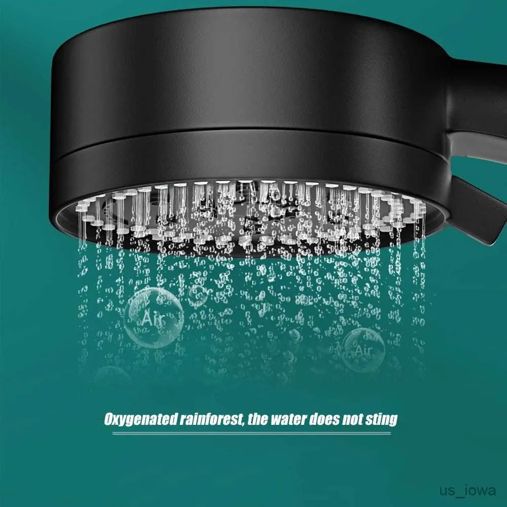 Bathroom Shower Heads 8 Modes Adjustable Shower Head High-pressure Water Saving Black Showerhead Handheld Massage Showers Bathroom Accessories