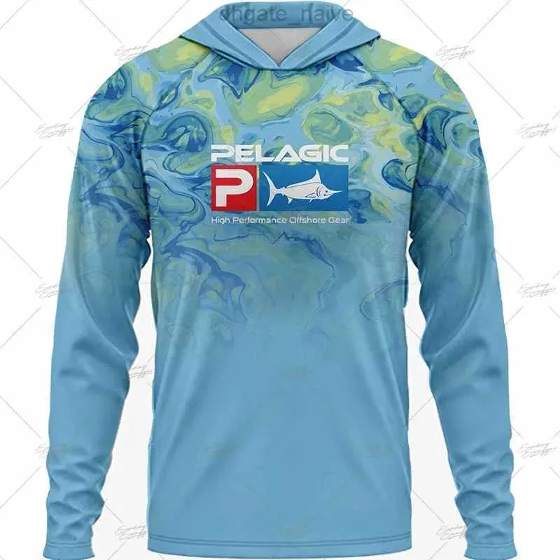 Koszulka rybacka T-shirt Pelagic Gear Outdoor Sunshreenlquick Suching Spi-Winking Eisure Fishing Shirt Fishing koszulka rybacka