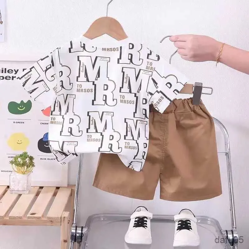 Zestawy odzieży Nowa moda Summer Kids Baby Boys Odzież garnitury kreskówka T-shirt+szorty swobodne ubrania strój dziewczęta odzież 2pcs/set