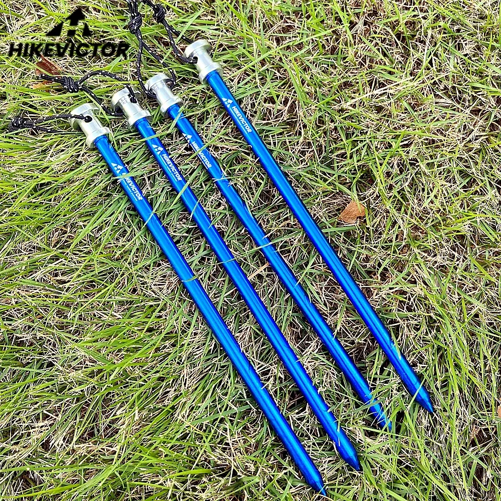 SHÉTRES HIKEVICTOR 4PCS / LOT 23cm Aluminium Camping Tent Stakes Hourdeux Perges Hammock Tarpes auvent Nails Tent Pikes Tent