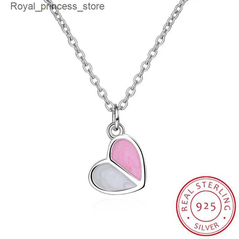 Colliers pendants 925 Collier en argent sterling Collier en forme de coeur Collier pour femmes Good Friend Gift S-N225 Q240426