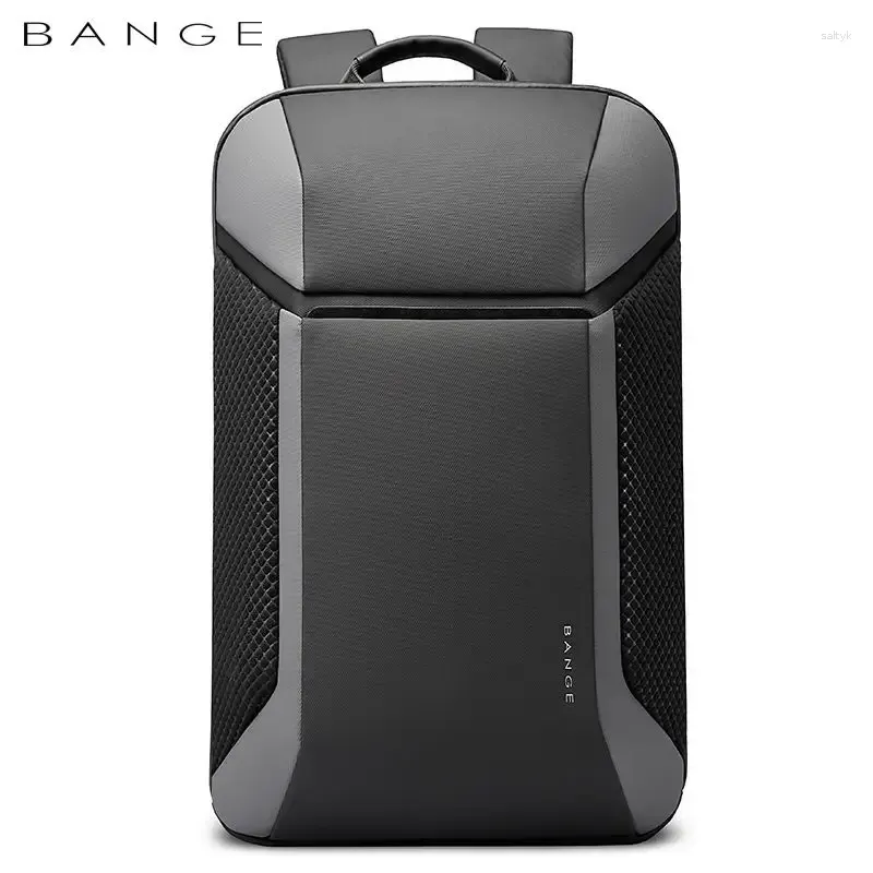 Zaino mochila bange bange da 15,6 pollici uomini di grande capacità di grande capacità in stile semplice superficie impermeabile con porta di ricarica USB