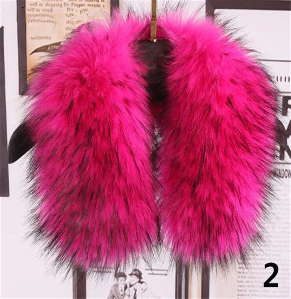 Luksusowy moda unisex faux futra kołnierza szalik szalk szyja mężczyźni kobiety owinęły ukradły szaliki faux fur