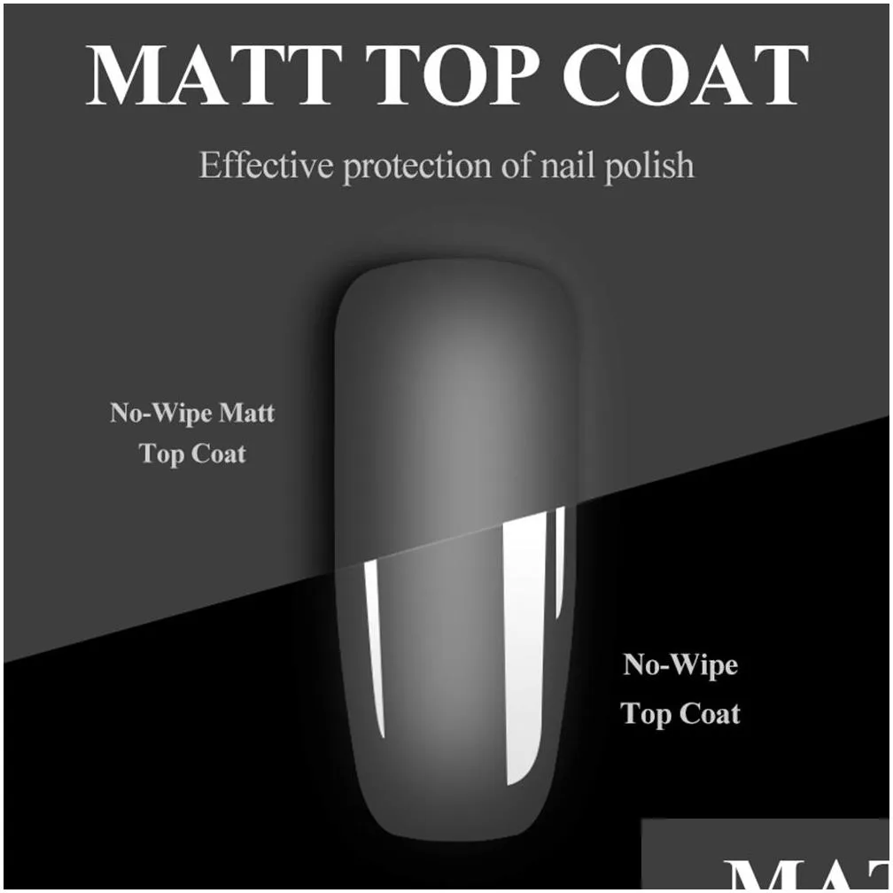 Nail Gel Mizhse No Wipe Top Base Coat Matte Transparent Polish Uv Led Primer Builder Fingernail Varnish Lacquer Drop Delivery Oth6J