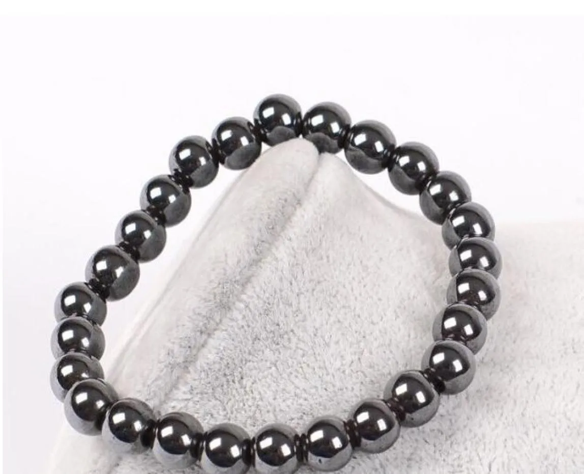 Mens Healing 6MM 8mm Black gallstone hematite Buddha beads couples health Semiprecious Stone men women Bracelet Jewelry3135958