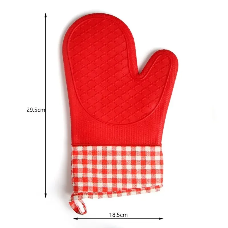 Neue einteilige Silikon -Mikrowellenhandschuhe BBQ -Handschuhe ein Stück Ofen Backen heißer Topf Schnitthandsch