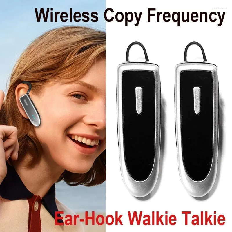 Walkie Talkie 2pcs Mini in Ear Hook Hanging Talker Small Copy Frequency Radio Earphone para restaurante de salão de cabeleireiro de beleza