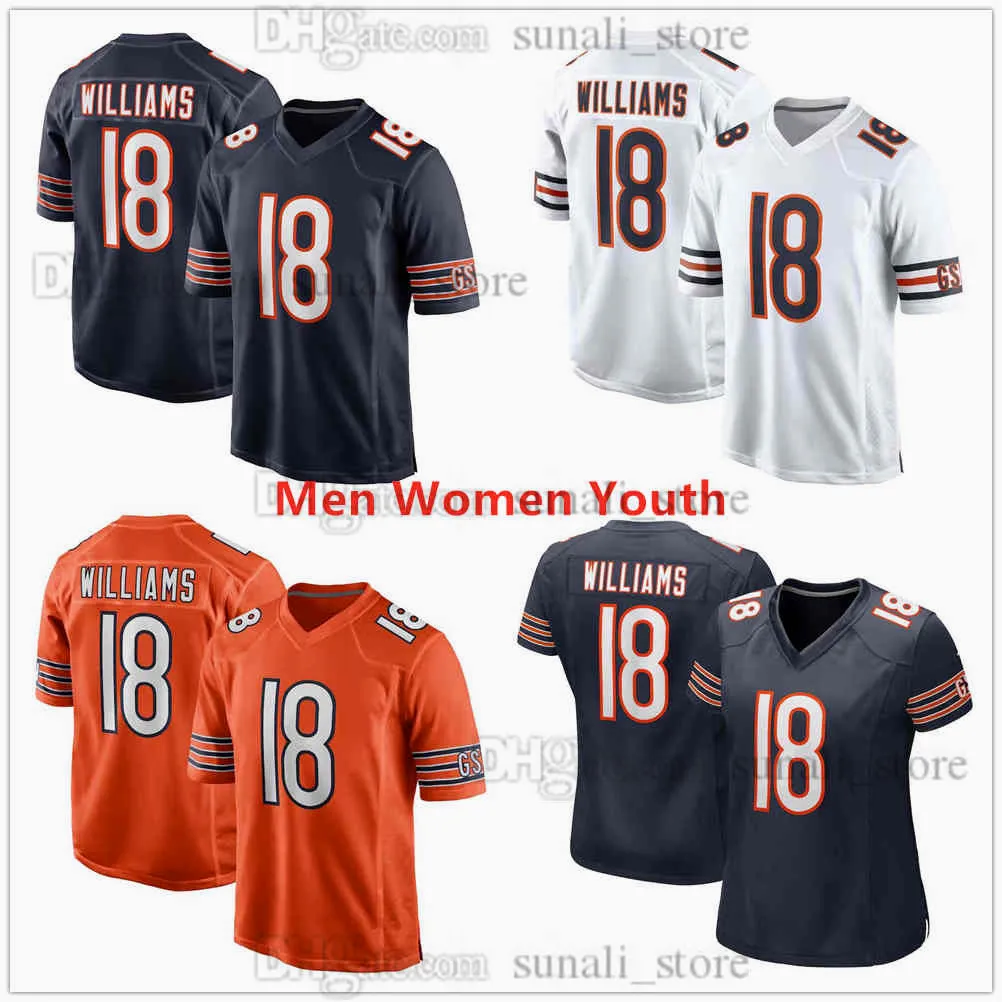 2024 Draft Pick No.1 Football 18 Caleb Williams Jerseys Borduurwerk gestikt Jersey Men Women Jeugd Snel verzenden