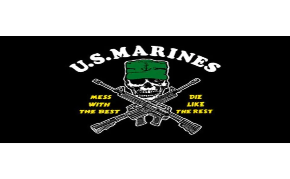90x150cm Black US Marine Corps Flag USMC fábrica direta inteira 3x5fts3685524