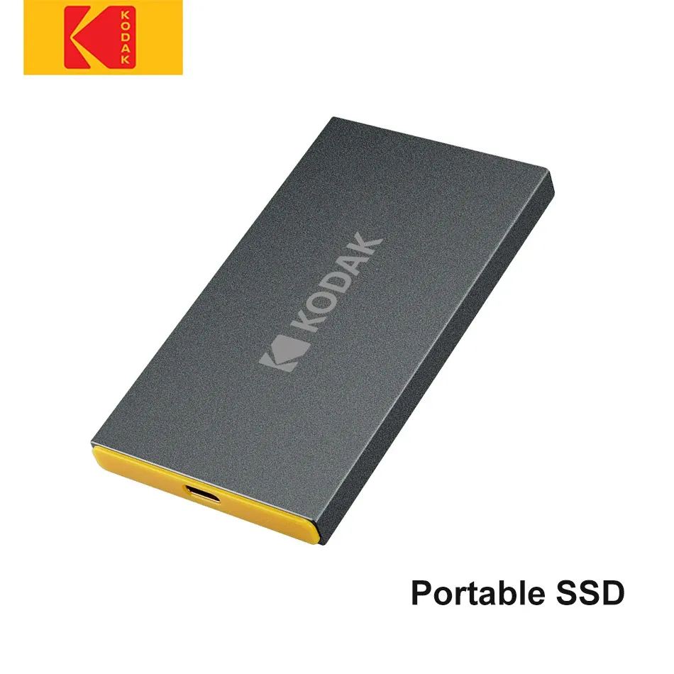 Sürücüler Kodak Externo SSD X250 Disco Duro USB3.1 Gen Harici Sabit Sürücü Tip C 3.1 Taşınabilir Katı Hal 120GB 240GB 480GB 960GB