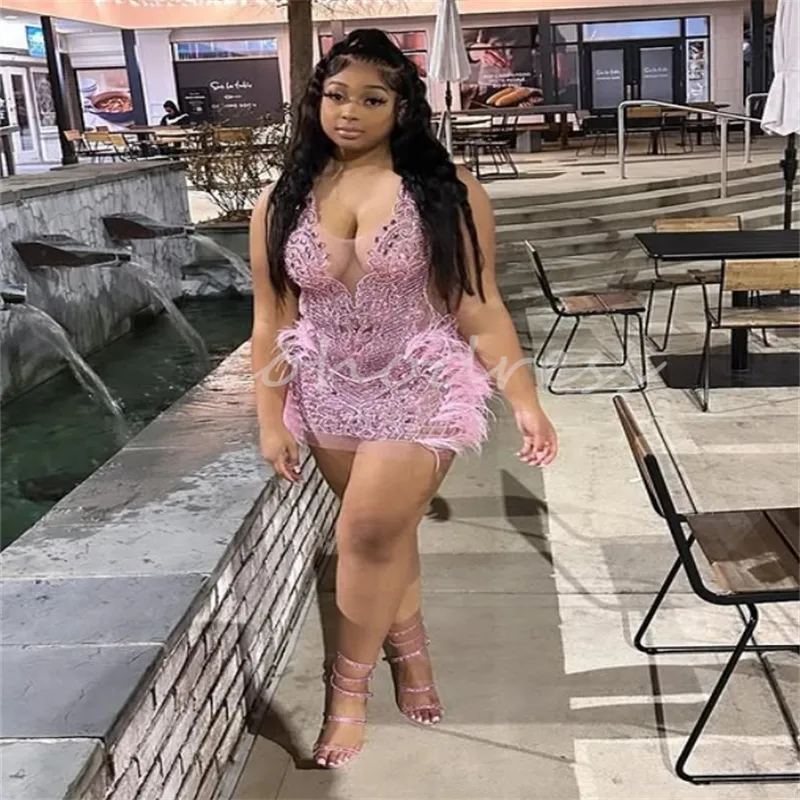 pink homecoming dresses 2025 nearby Sheath-Column Mini Stretch Crepe Pink Homecoming Dresses COCOMELODY CS0975, Pale Pink