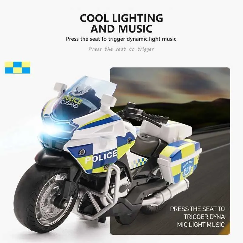 【coo】 Premium Diecast Motorcycle Model with Lights & Sound