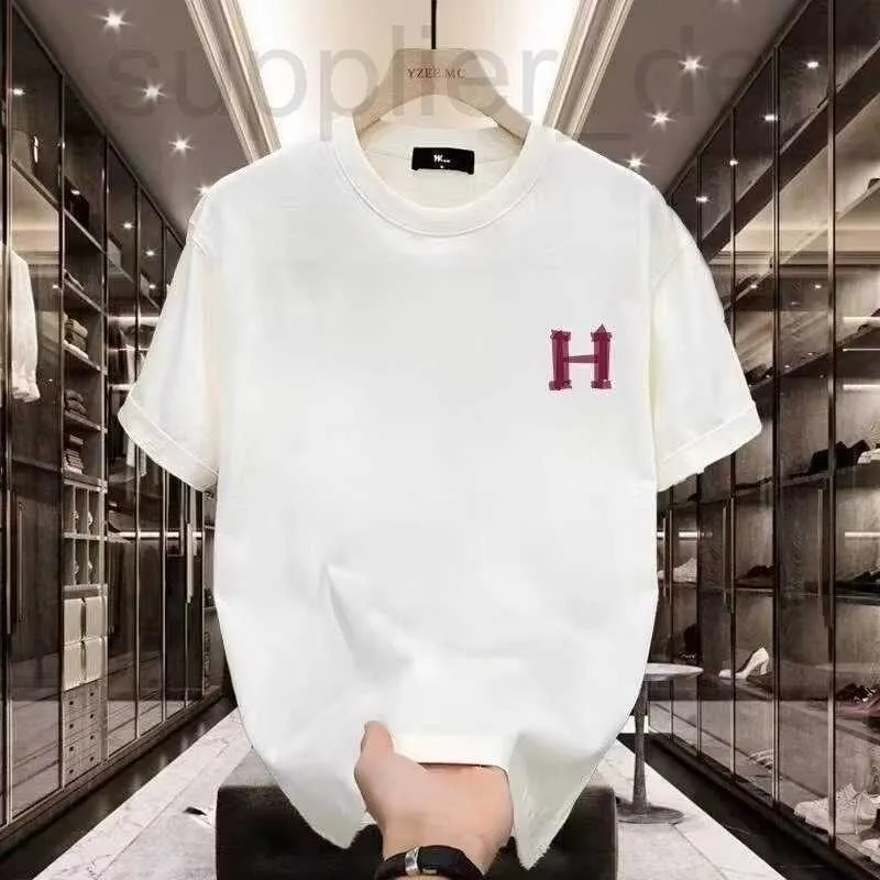 T-shirts voor heren, ontwerper Pure Cotton Short Sheeved T-shirt voor heren 2024 Zomer Nieuwe trend Xinjiang Lange nietje Helft All XMJT