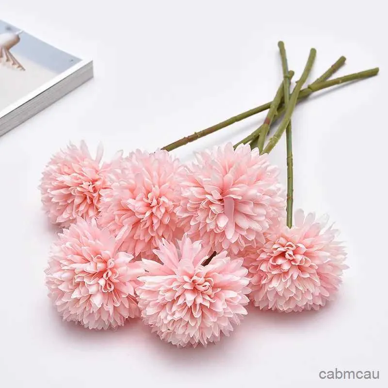 Fleurs séchées 30 cm à fleurs artificielles ballon de piscine chrysanthemum faux fleur salon arrangement de fleurs en pot décoration de mariage