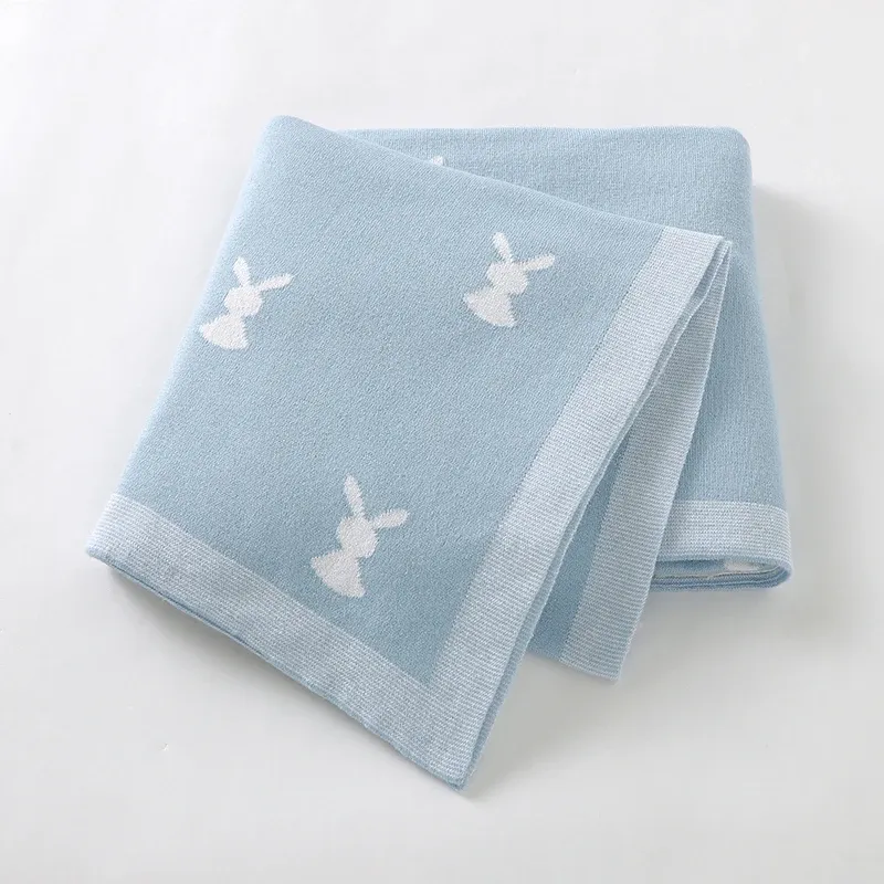 Swaddling Newborn Baby Blancet Cotton Knitted Infant 침대 수면 덮개 이불 100*80cm 유아 소년 소녀 유모차 랩 Swaddle Super Soft