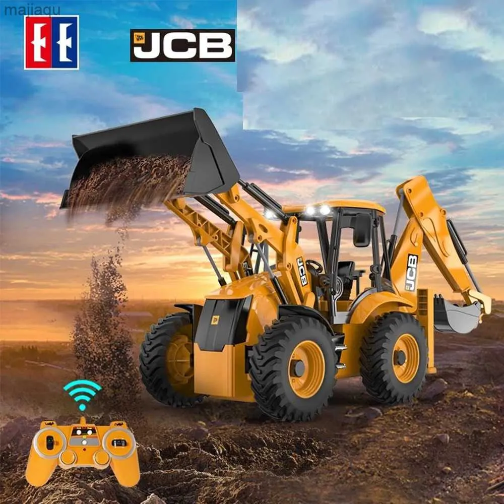 Voiture électrique / RC Dual E E589 RC Excavator Tracteur 2.4g 6 canaux RC Radio Control Car 6CH Electric Excavator Truck TOYL2404