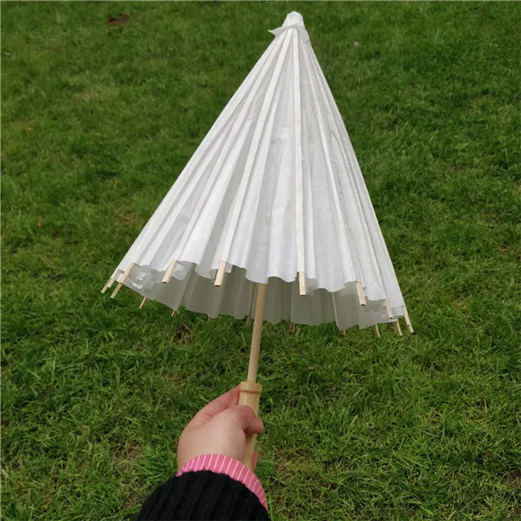 Bridal Wedding Parasols White Paper Umbrella Chinese Mini Craft Umbrella 4 Diameter 20 30 40 60cm for Wholesale