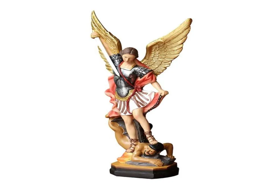 Artesanía de estatua Resina Católica Religiosa 30 cm 12 pulgadas de statues Michael Stremo de figuras Craft Suministros hermosos y altos qua8427234