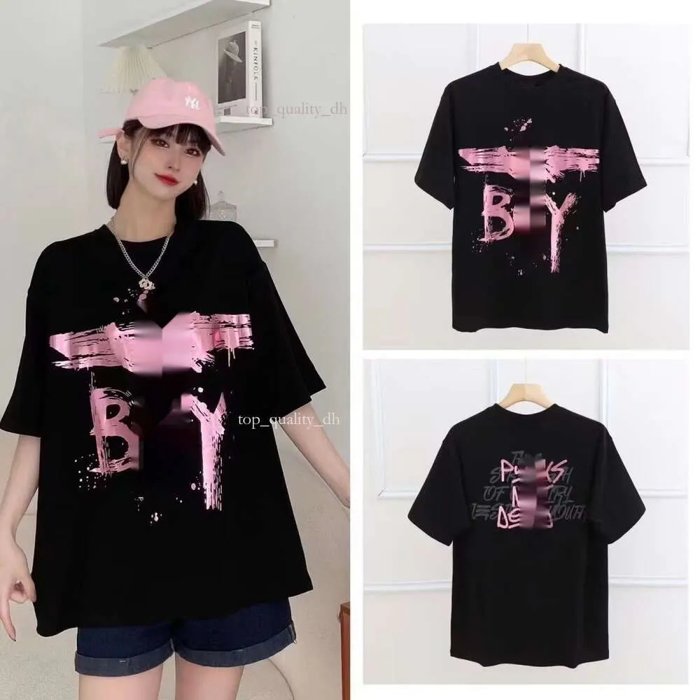 Boy T-shirt Summer New Trendy Brand Brush Graffiti Eagle Wings Pure Cotton Couple Half Sleeves Loose for Boy London shirt 783