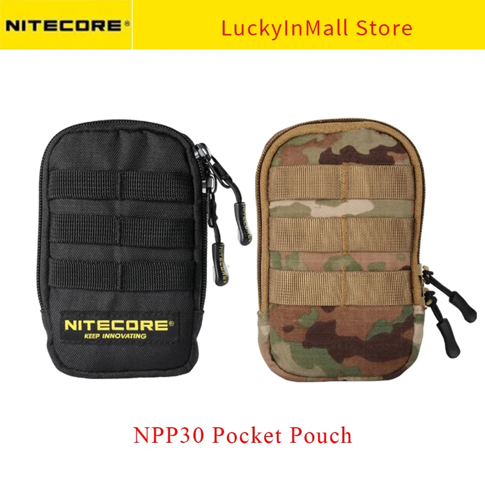 الأدوات Nitecore NPP30 Pouch Pouch Pouch Power Bank Bag Bag Pack Black Camo Molle Military EDC Mini Pres