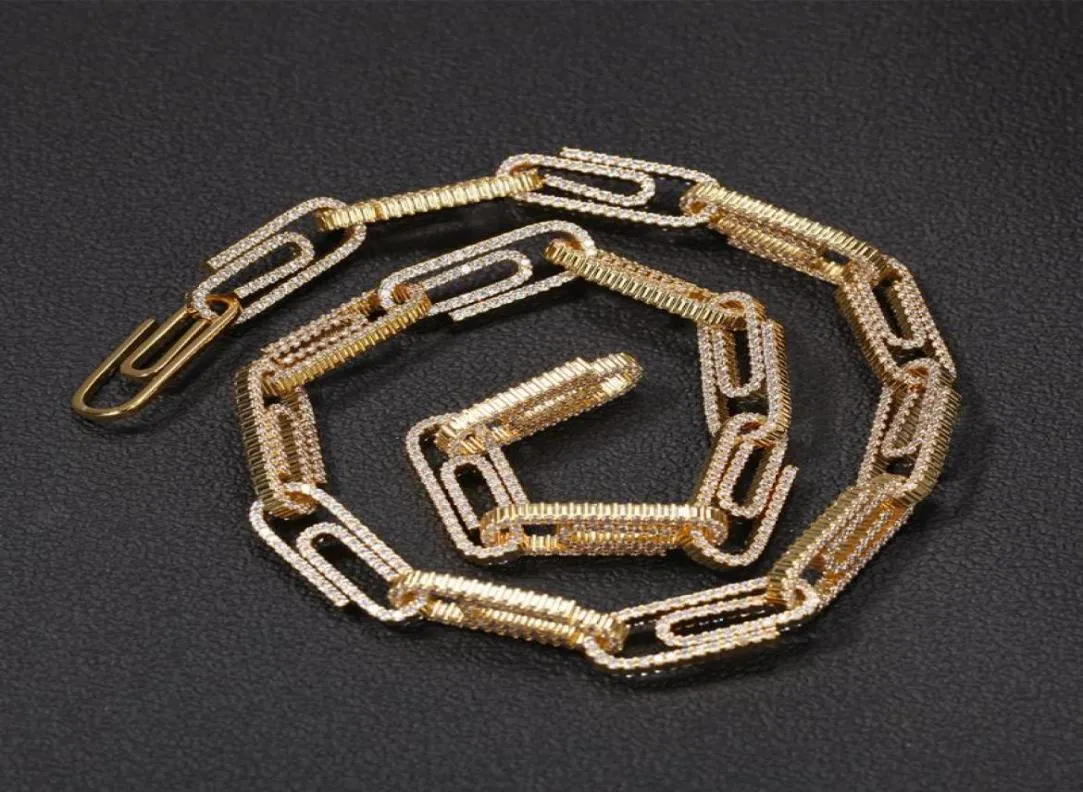 Catene coclip maschili bottoni hip hop collana larga 10 mm alter coppia clavicle Chain1466188