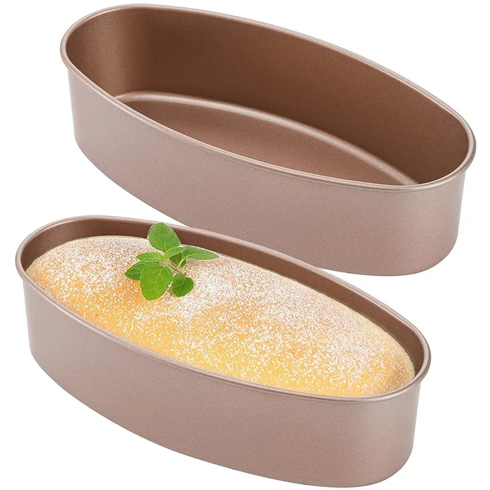 Stampi 23 cm ovali padella antiaderente per torta in acciaio carbone stampo stampo cheesecake pellicola panoramica cottura stagno stagno vassoio accessori per strumenti per bakeware