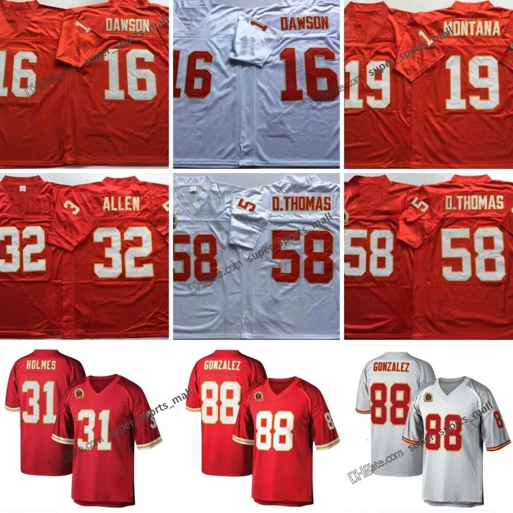 75th Throwback 16LenDawson Football Jerseys 19JoeMontana 58DerrickThomas 32MarcusAllen 88TonyGonzalez 31PriestHolmes 1973 Stitched Jersey Mens S-3XL