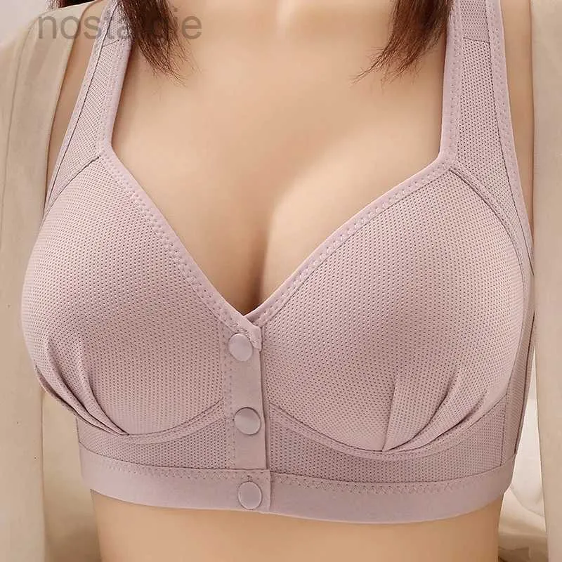 Maternity Intimates Maternity Bra Wire Free Front Closure Breastfeeding Nursing Bra Pregnant Women Sleeping Bras Gorge Allaitement d240426