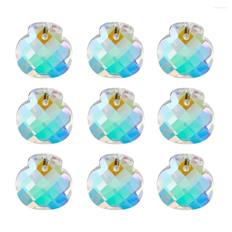 Żyrandol Crystal 5pcs 15 mm Ab Color Shell kształt Szklany sztuka pryzmat fasetowane koraliki akcesoria tworzenia biżuterii