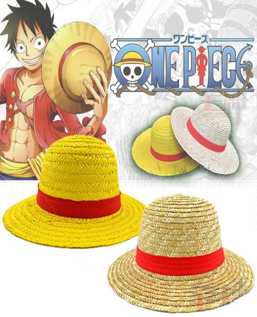 Dropshiping One Piece MonkeyLuffy Straw Hat Japanese Anime Cosplay Beach Hat Cap Halloween7344686