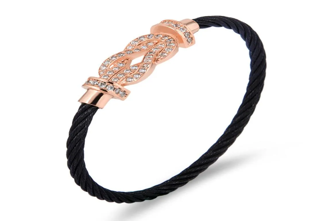 Roestvrijstalen armband schroef schroef manchet armbanden spek kabel twist armbanden armbanden hoeven polsband bijoux sieraden y12182317775