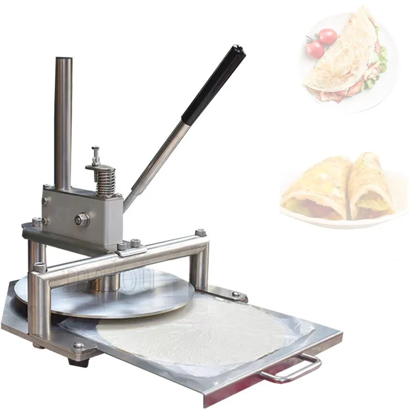 Handdeeg Press Machine roestvrij staal pizzadough afvlakkingspersmachine flatbread deeg persmachine