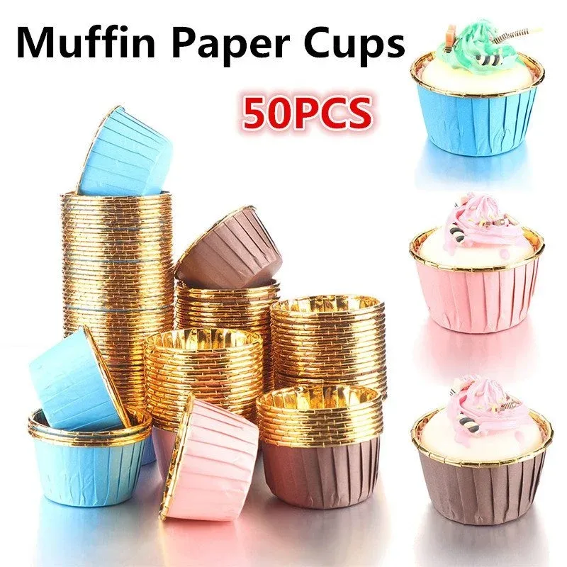 Moulds 50pcs/set Muffin Cupcake Liner Cake Wrappers DIY Cake Baking Paper Cups