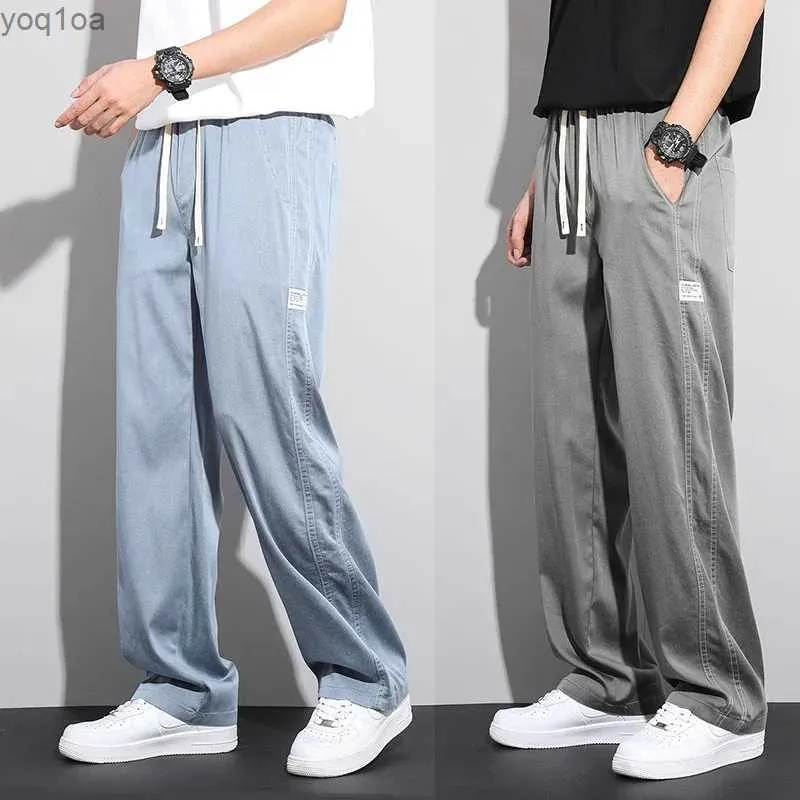 メンズジーンズプラスサイズ5xlソフトリヨセルファブリックメンズジーンズ春/夏のポケットストレートパンツ
