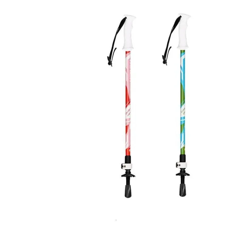 Ski Poles Childrens Telescopic Climbing Stick Carbon Tra Light Wandelen Buiten reisvezel Studentenpaal 231213 Drop levering Sport OU OTL8B