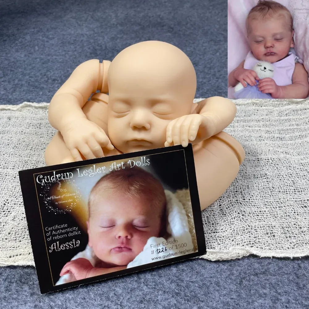 Poupées Nouvelles arrivales Kit de poupée renaissante 20 pouces Alessia Limited CoA Coa Newborn Vinyl Doll Kit non placée non finis Pides DIY Moules vierges