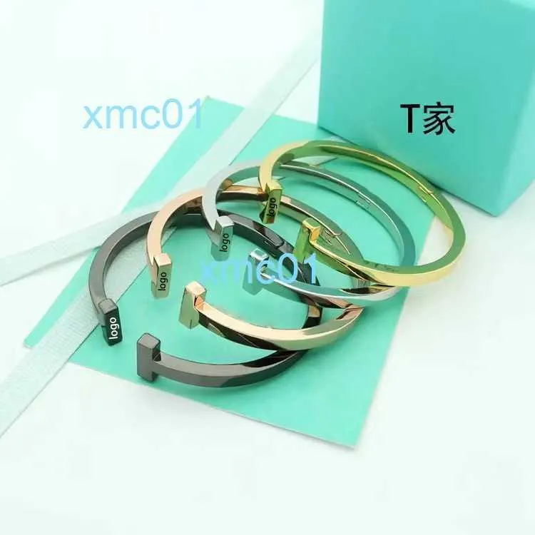 Personalized Ttt-family Coarse Double Open Bracelet Electroplated Fashion Female Ornament Ins Style