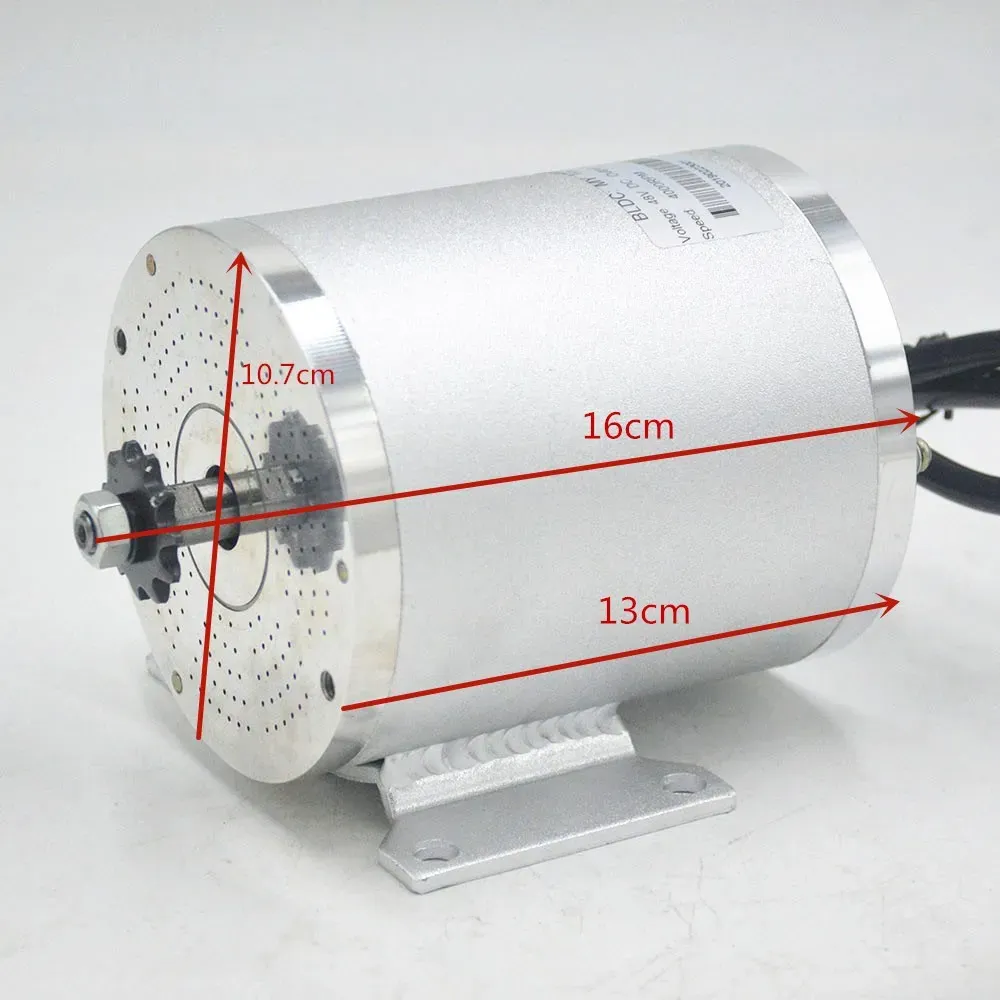 Deel 48V 60V 2000W borstelloze DC -motor, elektrische motor voor elektrisch voertuig, elektrische fietsonderdelen