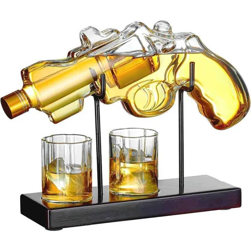 Narzędzia barowe Prezent dla męskich Ojców 9 uncji zestawu dekoracji pistoletu whisky z okularami Unikalne tatusiowie Prezent urodzin