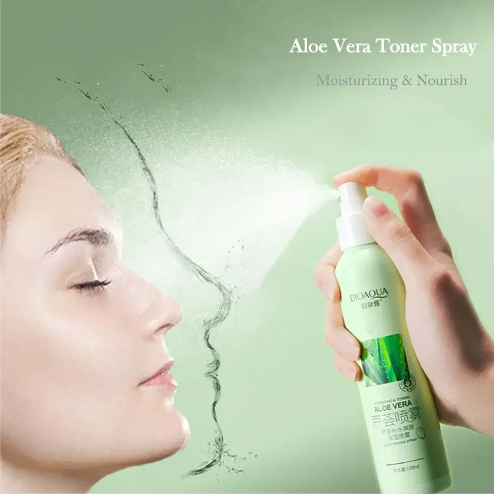 Toners Aloe Vera Face Moisturizing Spray Improve Dryness Makeup Base Liquid Sooth Skin Refreshing Non Greasy Face Care Water