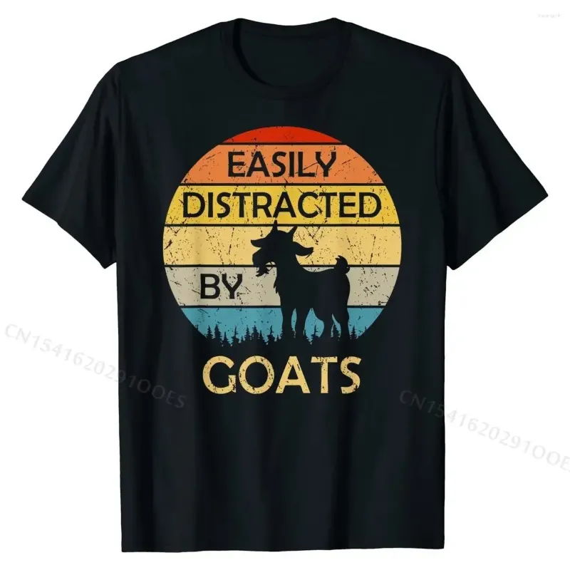 Ternos masculinos A1126 por cabras retrô vintage engraçado amante de cabra camiseta camiseta para homens tops tees fofos algodão personalizado