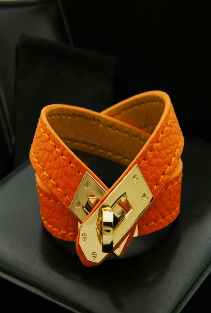 Vintage wielowarstwowe bransoletki PU skórzane h dla kobiet w mankietach Banles Mężczyznę Złotą klamrę Pulseras Hombre Male Akcesoria Jewelr4914582