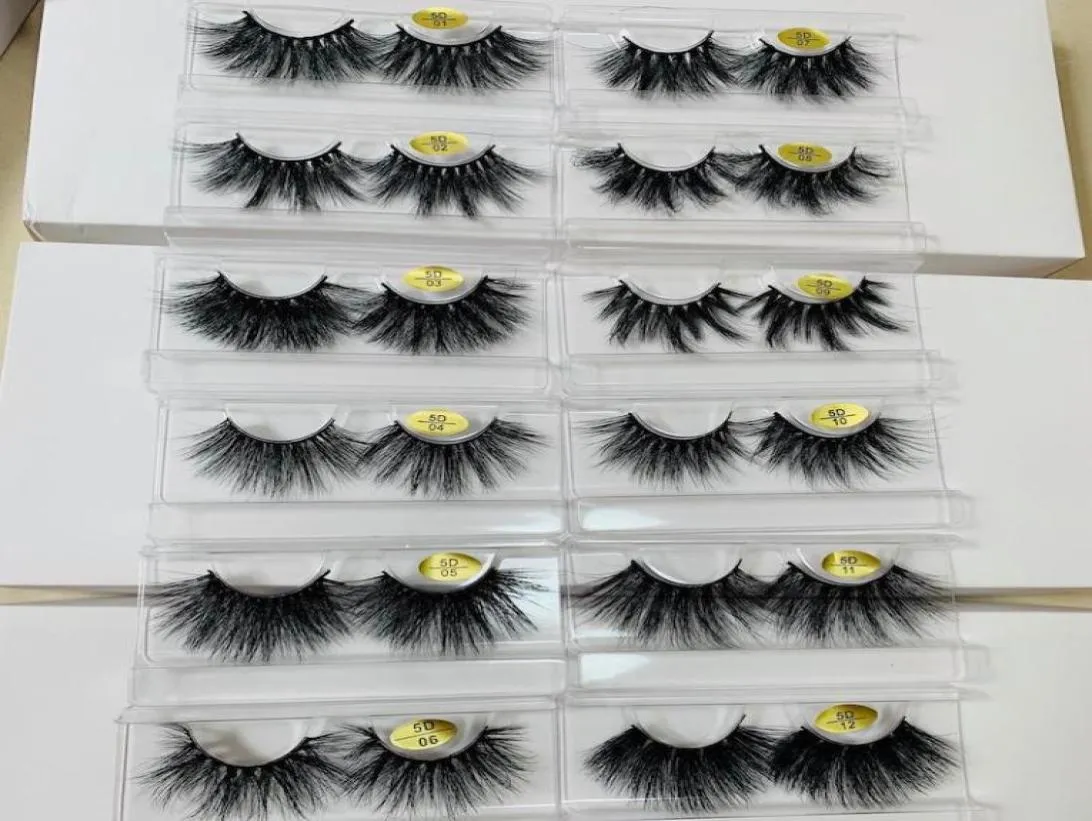 25 mm long 3D mink lashes hair false eyelashes to make eyelash lengthening version by hand 10 sets4000878