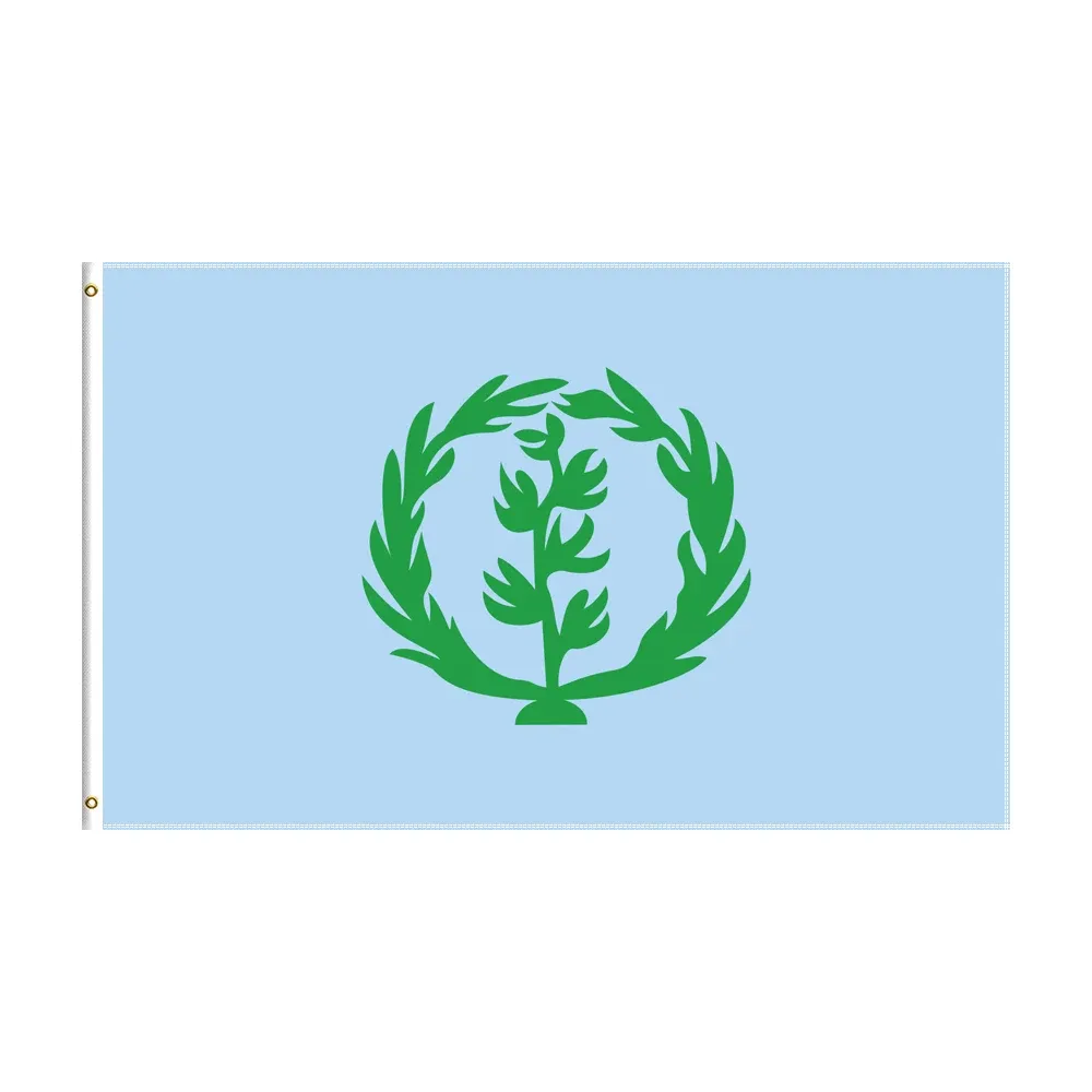 Kontrollerar historisk flagga av Eritrea 19521961 Eritrean National Flags and Banners for Decor inomhus utomhus