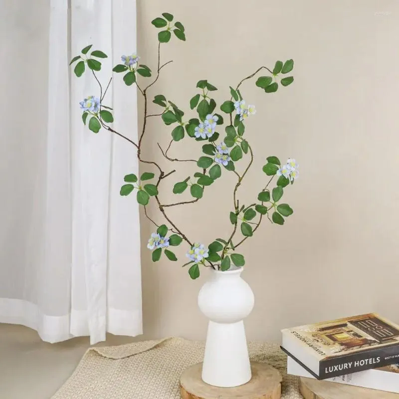 Dekorative Blumen Zen -Stil Guanyin Lotus Simulation Blume Kunststoff handgefertigtes Blatt Langer Zweig 87 cm/120 cm künstlich