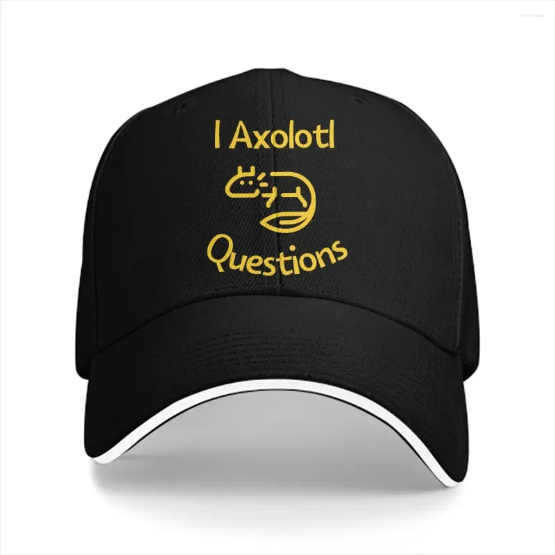 Kapity Ball Cartoon I Axolotl Pytania Baseball Cap Men Hats Women Visor Protection Snapback Lover