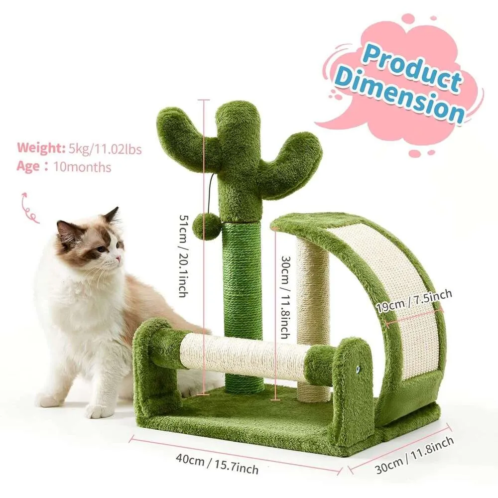 Cat Scratching Post with Natural Sisal Ropes, Wood Structure Vertical Cactus  Scratcher for Indoor Use from Dhgate Cat Floor-to-Ceiling - price 47.73