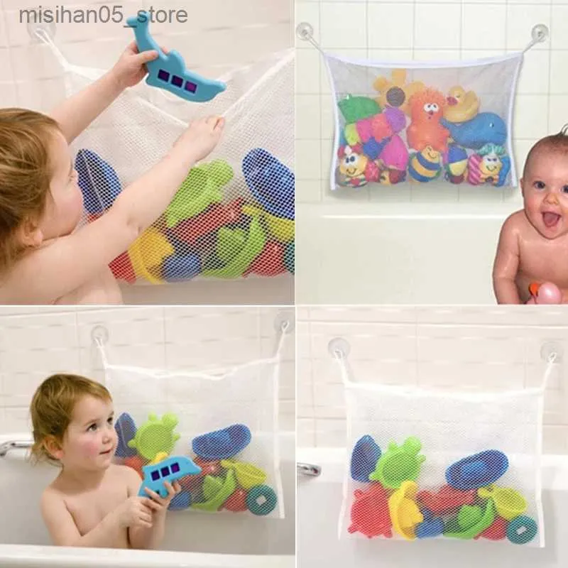 Sand Play Water Fun Baby Bathroom Net Bath Bag Childrens Cartoon Basket Game Network Waterproof Cloth Beach Toy Storage Organizer Q240426