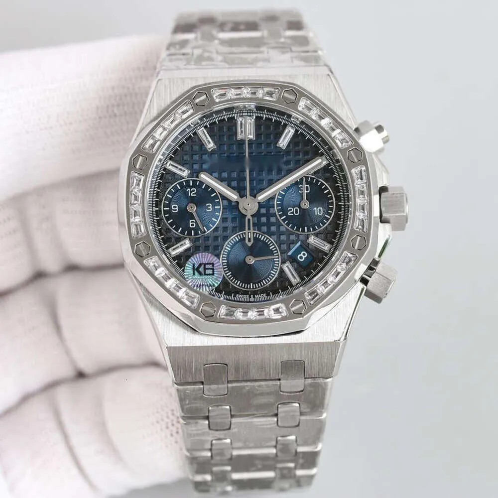 Relógio de diamante APS Men de luxo feminino DiamondEncrusted AP Watch Designer Chronógrafo Relógios Menwatch Axtn Superclone Swiss Auto Mechanical Movement UH B9OB7W